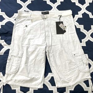 Gompelilion Men Cargo White Shorts